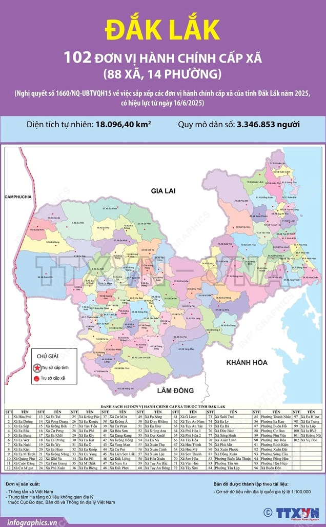 Bản đồ hành chính Phú Yên sau sáp nhập (dự kiến)