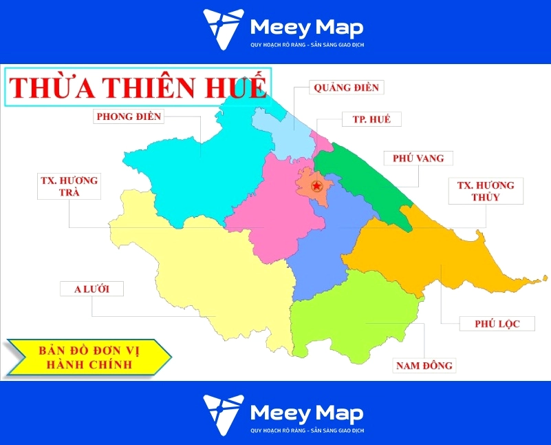 Bản đồ hành chính tỉnh Thừa Thiên Huế