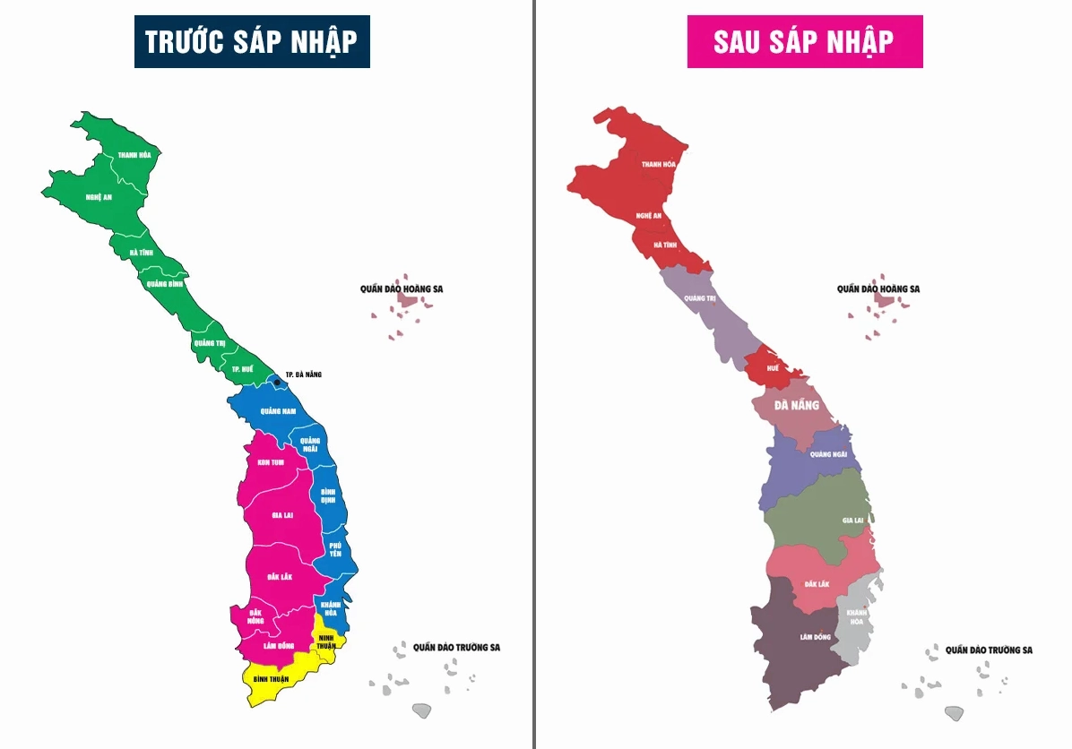 Bản đồ hành chính vùng Bắc Trung Bộ