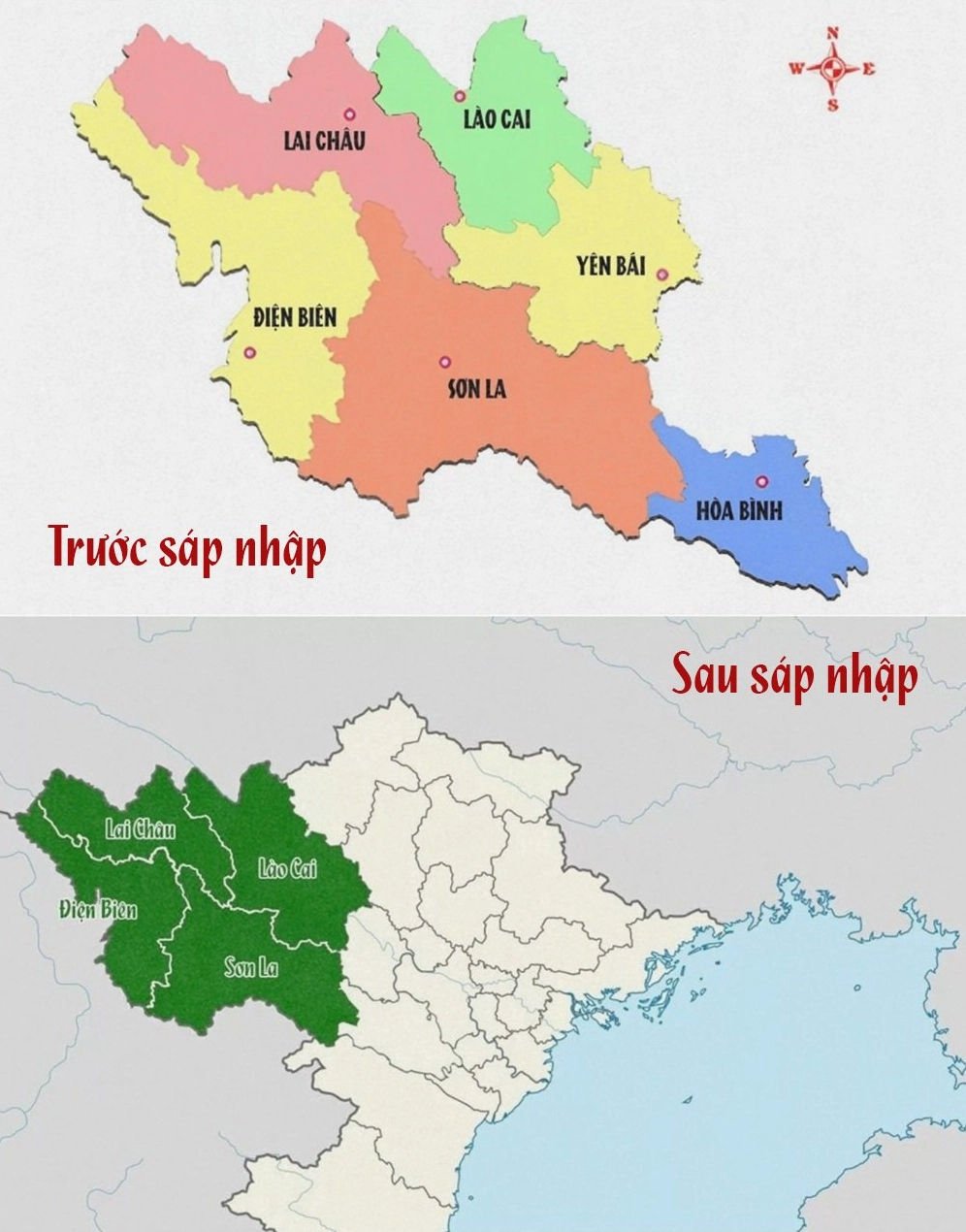 Bản đồ hành chính vùng Tây Bắc
