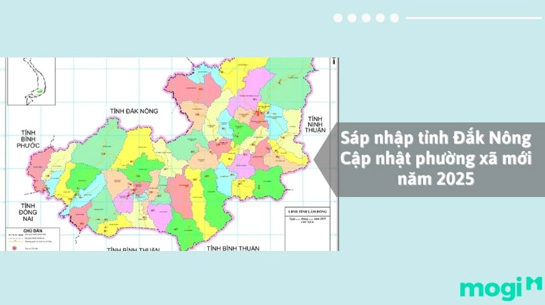 Bản đồ tỉnh Đắk Nông và các tỉnh lân cận