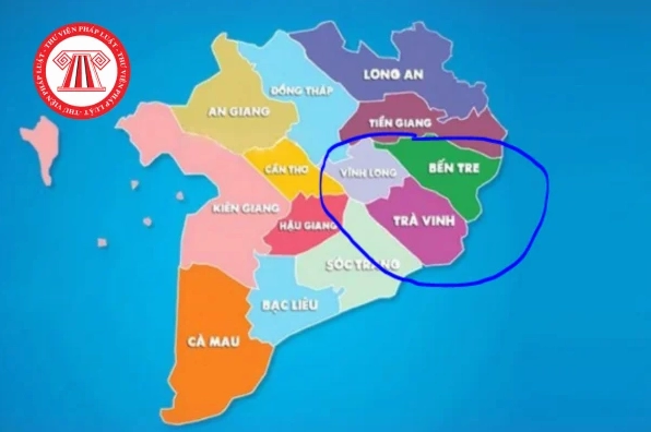 Bản đồ tỉnh Bến Tre và các tỉnh lân cận