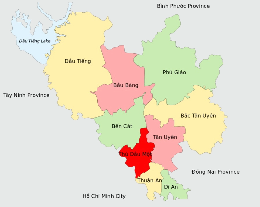 Bản đồ tỉnh Bình Dương