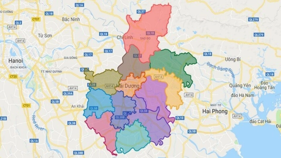 Bản đồ tỉnh Hải Dương