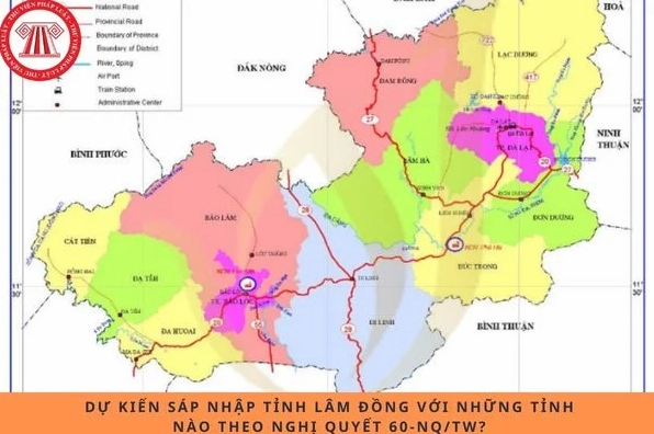 Bản đồ tỉnh Lâm Đồng và thành phố Đà Lạt