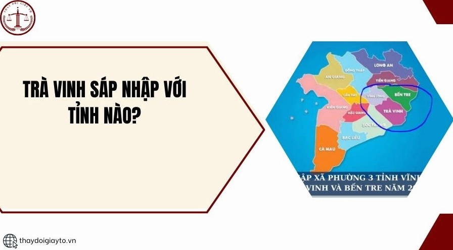 Bản đồ tỉnh Trà Vinh và các tỉnh lân cận Đồng bằng sông Cửu Long