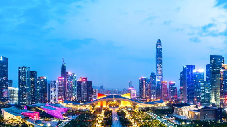 Bản đồ vị trí của Shenzhen tại Trung Quốc