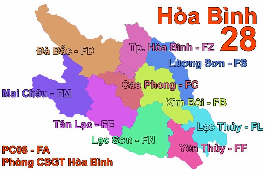 Biển số xe 28 của tỉnh Hòa Bình