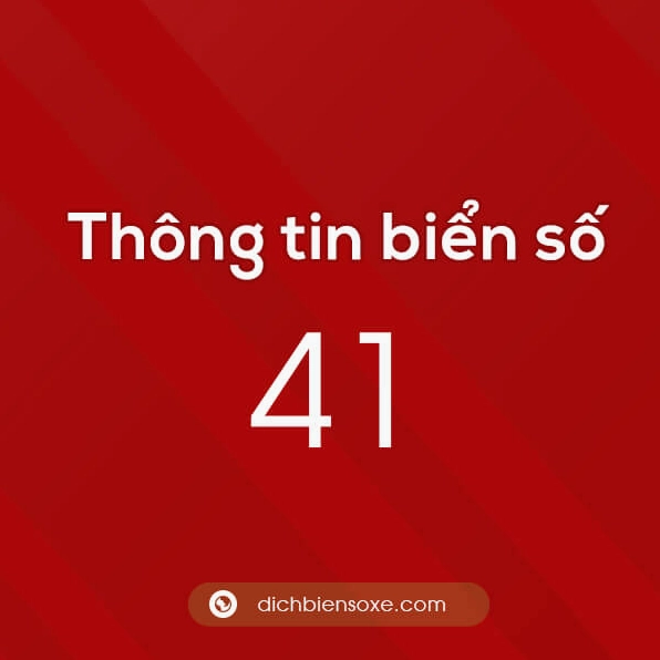 Biển số xe 41