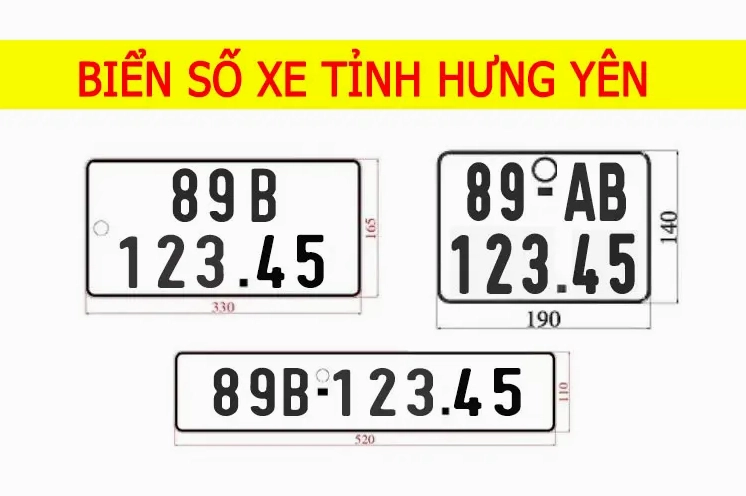 Biển số xe 89 là tỉnh Hưng Yên