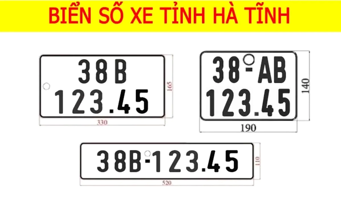 Biển số xe màu xanh của tỉnh Hà Tĩnh