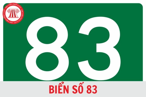 Biển số xe với dãy số 83