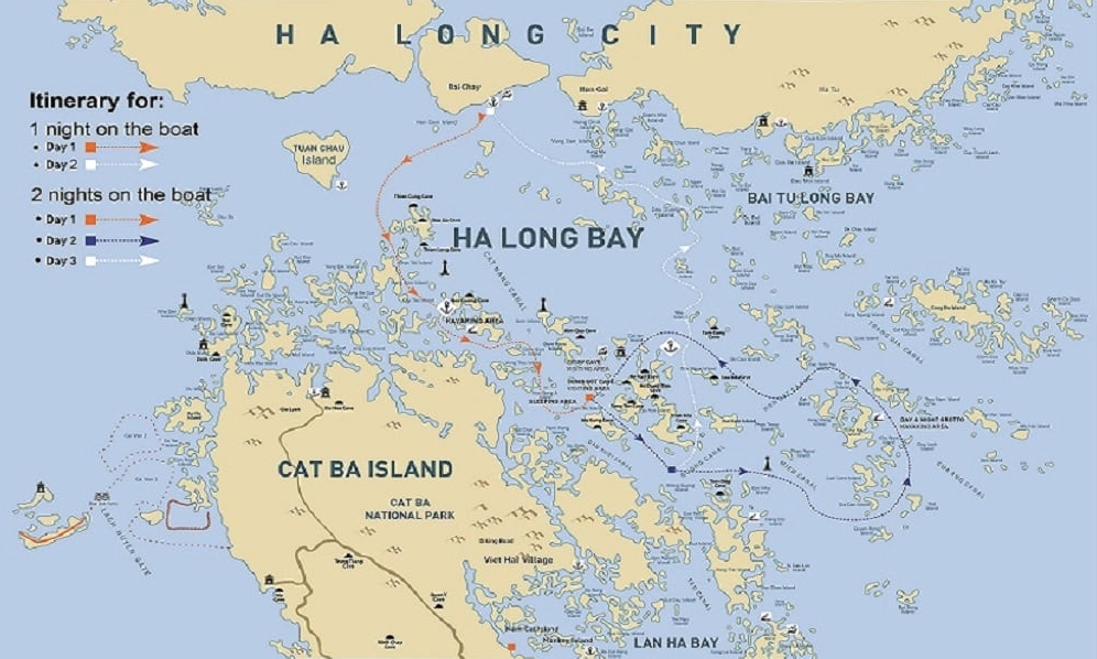 Các hoạt động du thuyền trên Vịnh Hạ Long