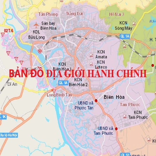 Cảnh quan thành phố Biên Hòa nhìn từ trên cao