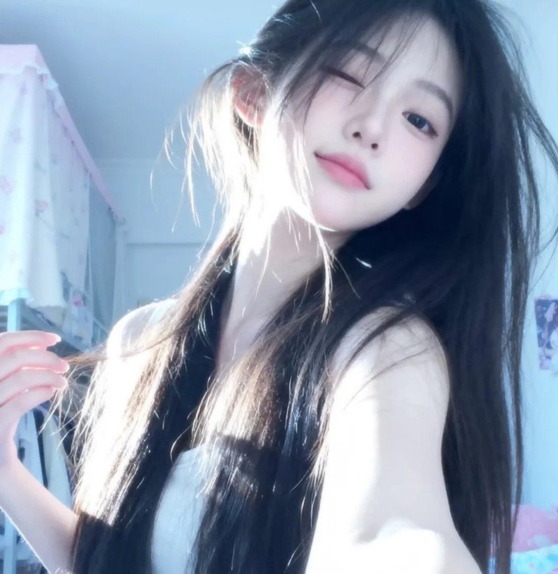 con gái avatar màu xanh dương cute 17