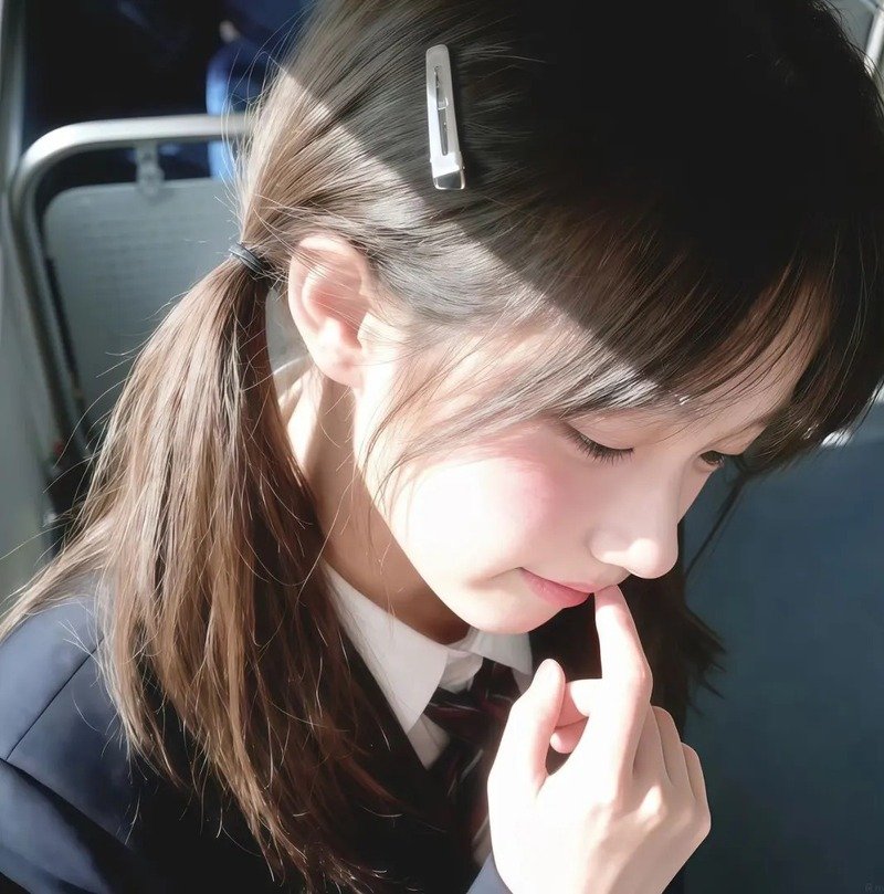 con gái avatar màu xanh dương cute 4