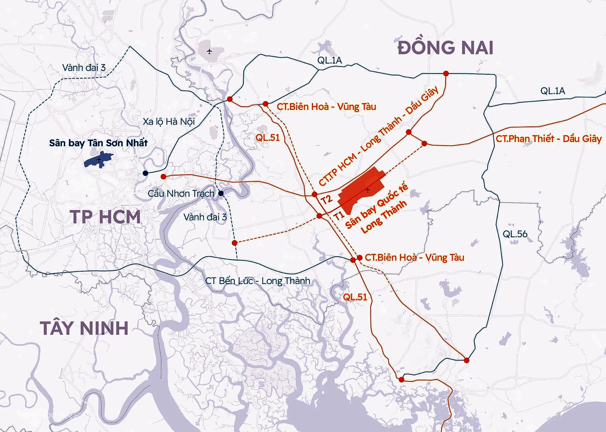 Công trường thi công Sân bay Long Thành