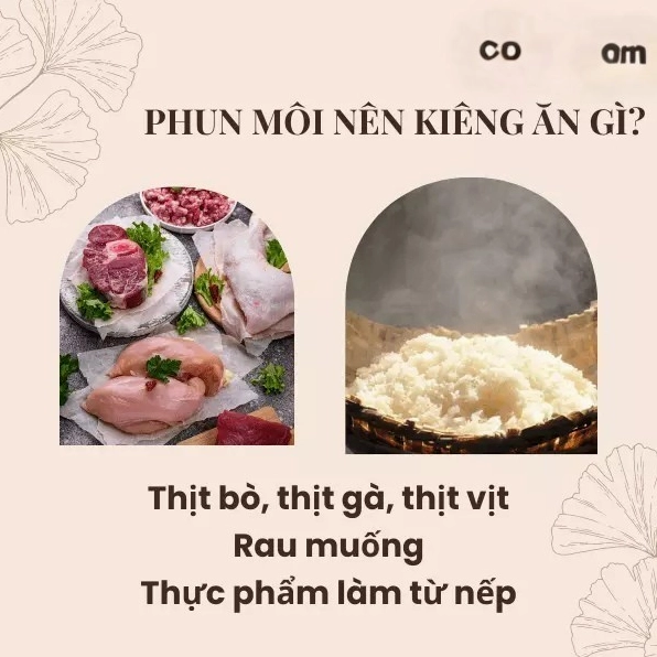 Danh sách các loại thực phẩm cần kiêng khem sau phun xăm