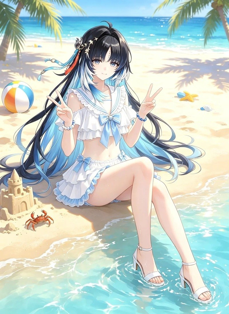 gái anime mặc đồ bơi 29