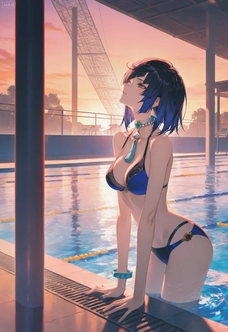 gái anime mặc đồ bơi 30