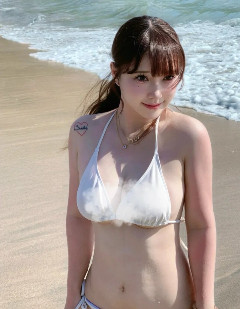 gái xinh mặc bikini trắng 28