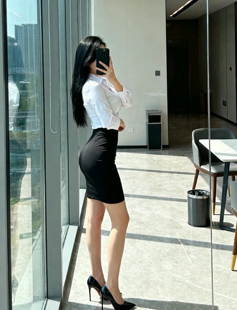 gái xinh mặc váy ngắn đen 25