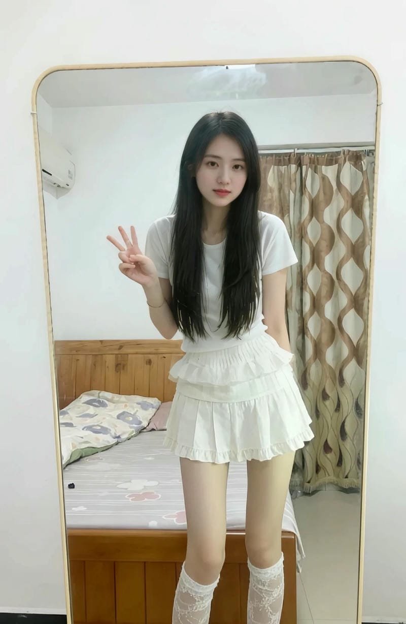 gái xinh mặc váy ngắn trắng 3