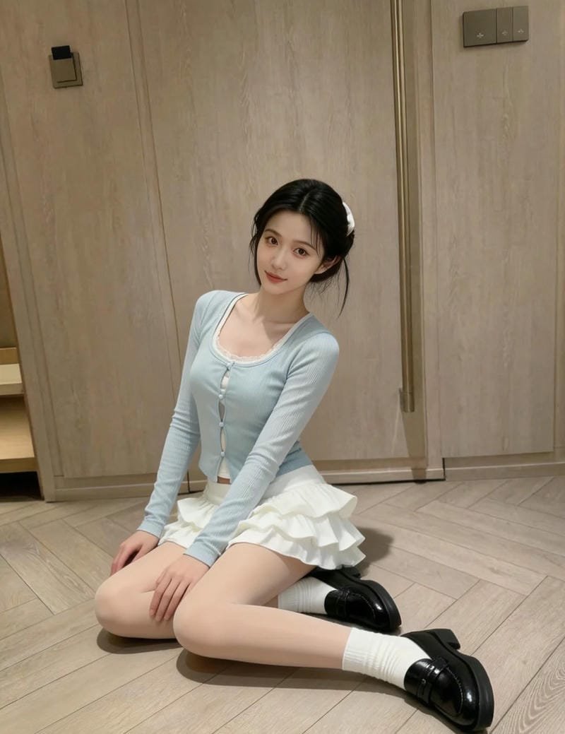 gái xinh mặc váy ngắn trắng 33