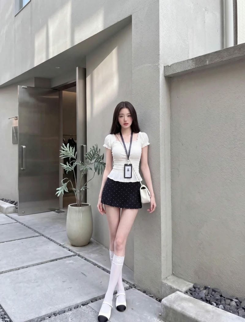 gái xinh mặc váy siêu ngắn 19