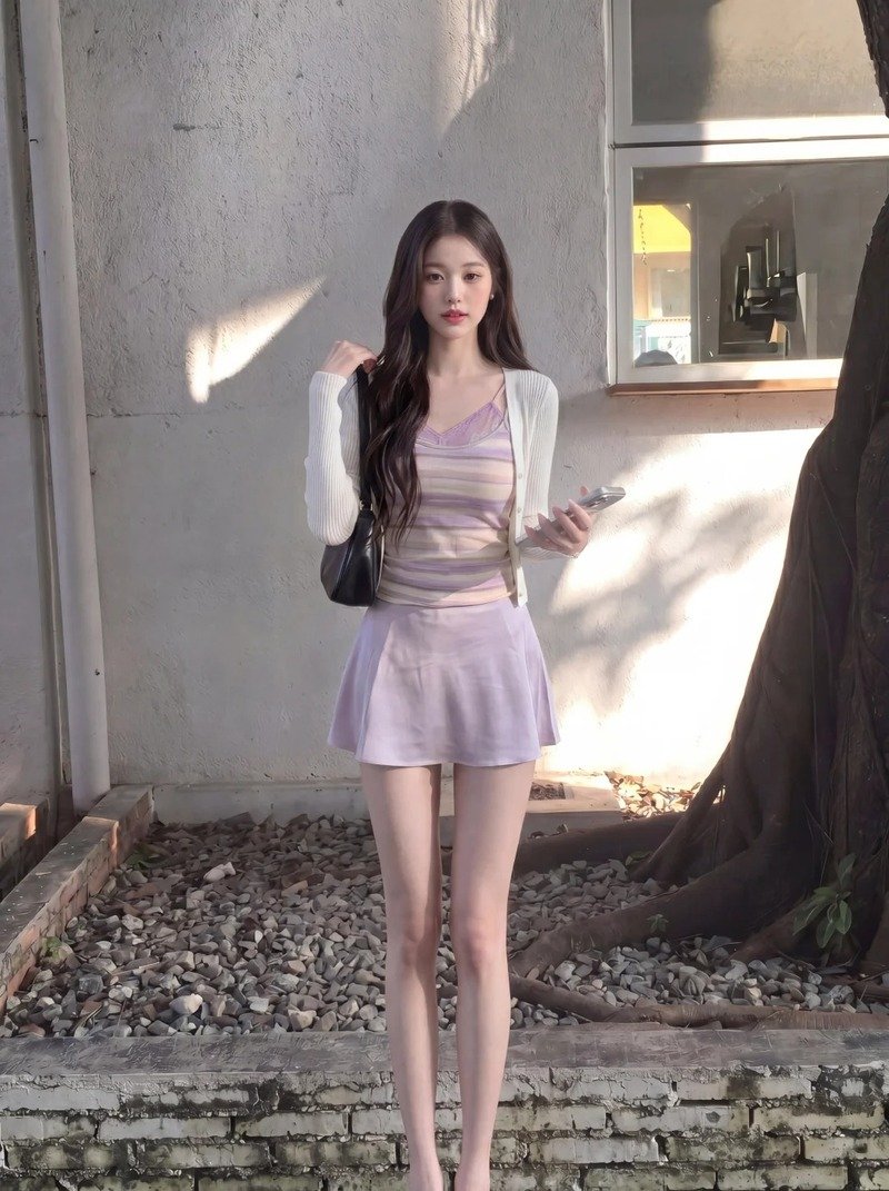 gái xinh tiktok mặc váy ngắn 25