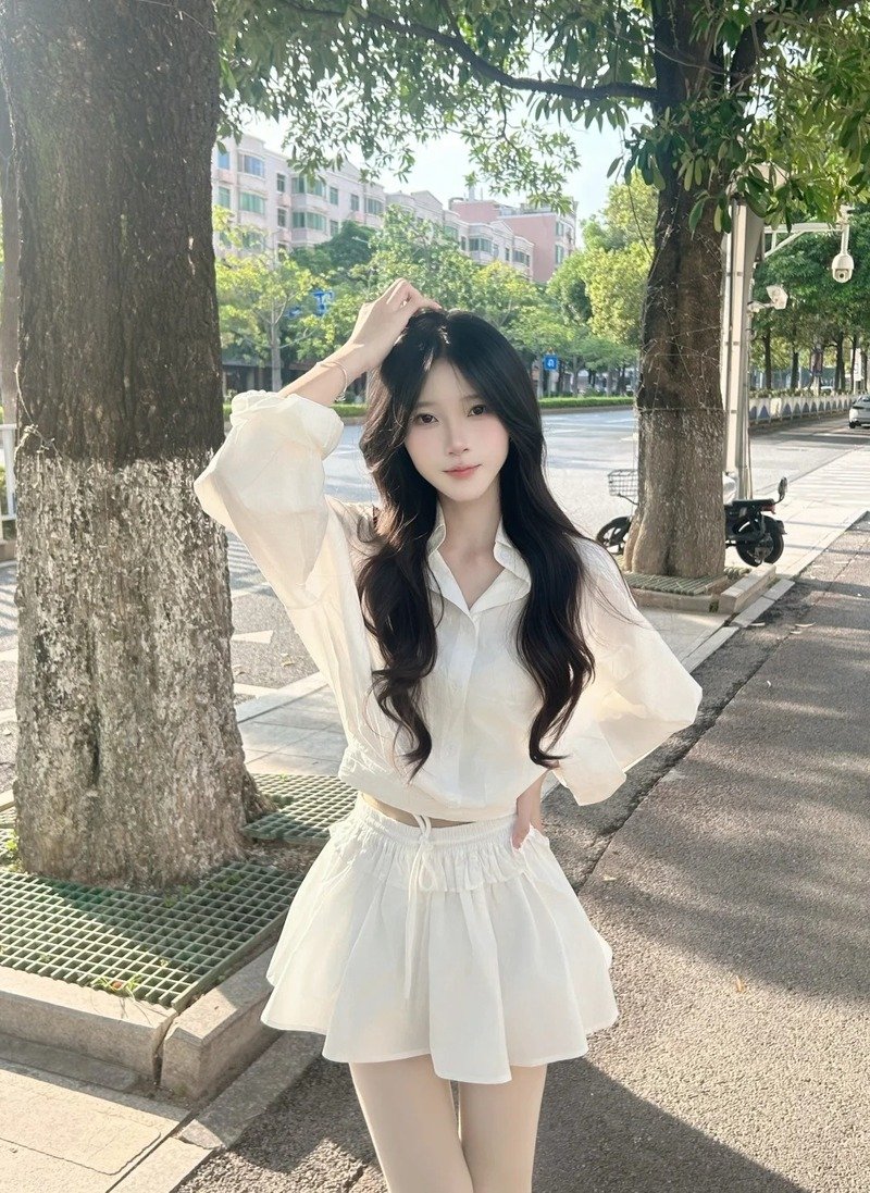 gái xinh tóc dài cute