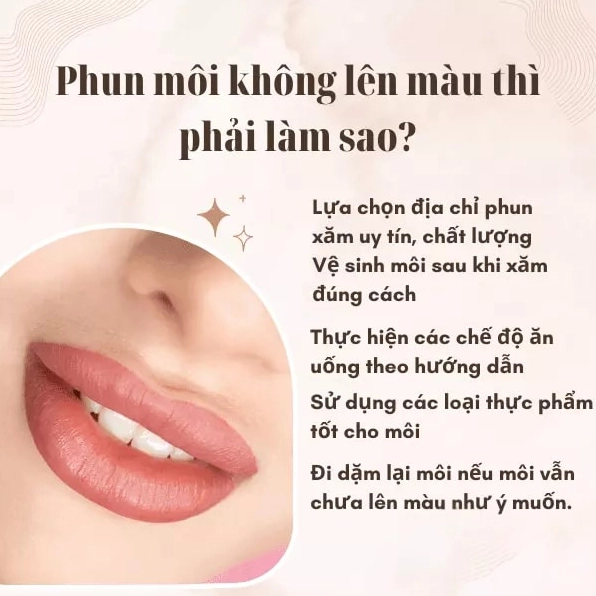 Giải pháp khi phun môi không lên màu