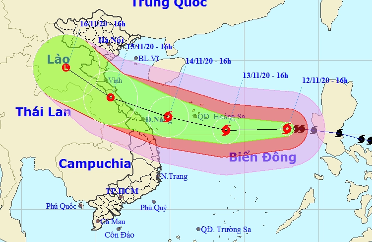 Hình ảnh vệ tinh về cơn bão