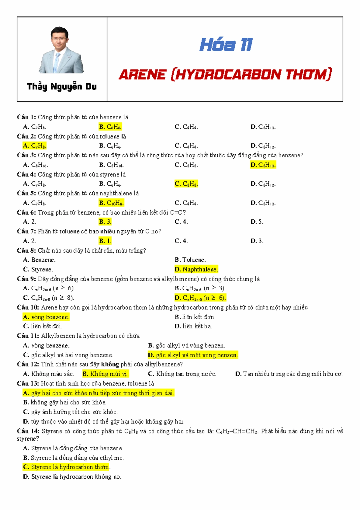 Phản ứng thế ái điện tử của benzen