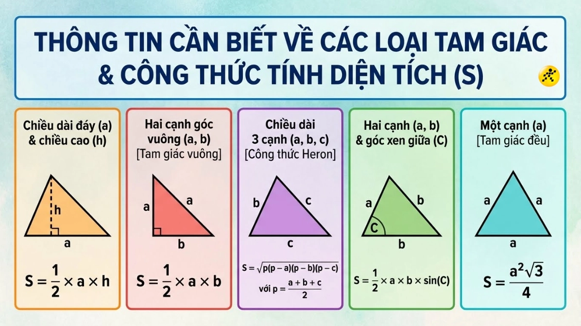 Tam giác đều và công thức tính diện tích