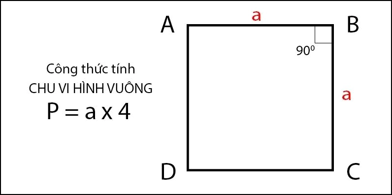 Tính chu vi hình vuông từ diện tích