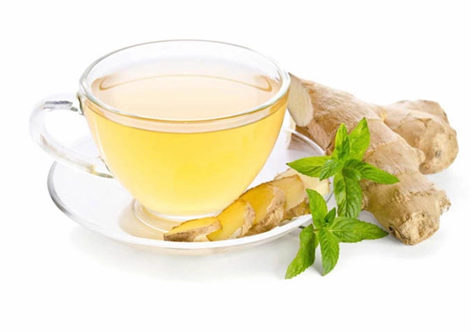 Trà gừng giúp giảm chướng bụng hiệu quả
