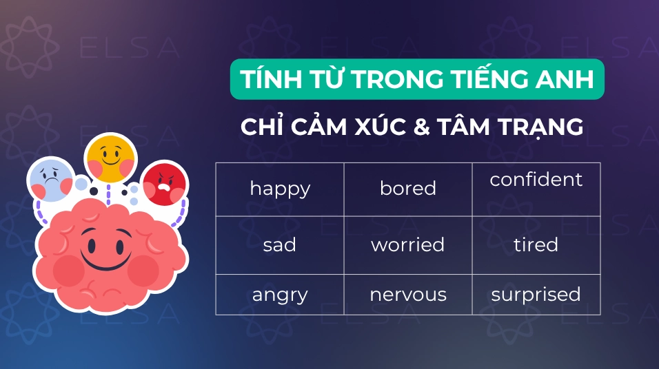 Các tính từ trong tiếng anh về cảm xúc và tâm trạng