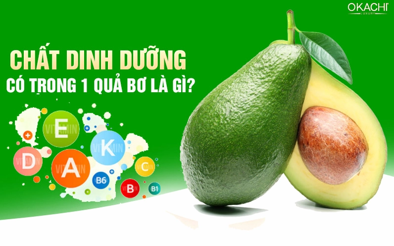 Chất dinh dưỡng có trong 1 quả bơ