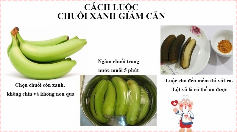 Chuối luộc hỗ trợ giảm cân