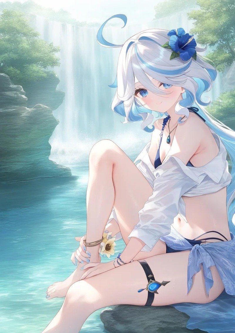 Furina trong tạo hình đẹp mắt khiến cộng đồng game thủ chú ý