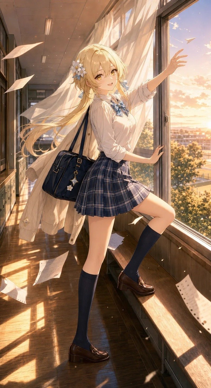 gái anime mặc váy ngắn 12