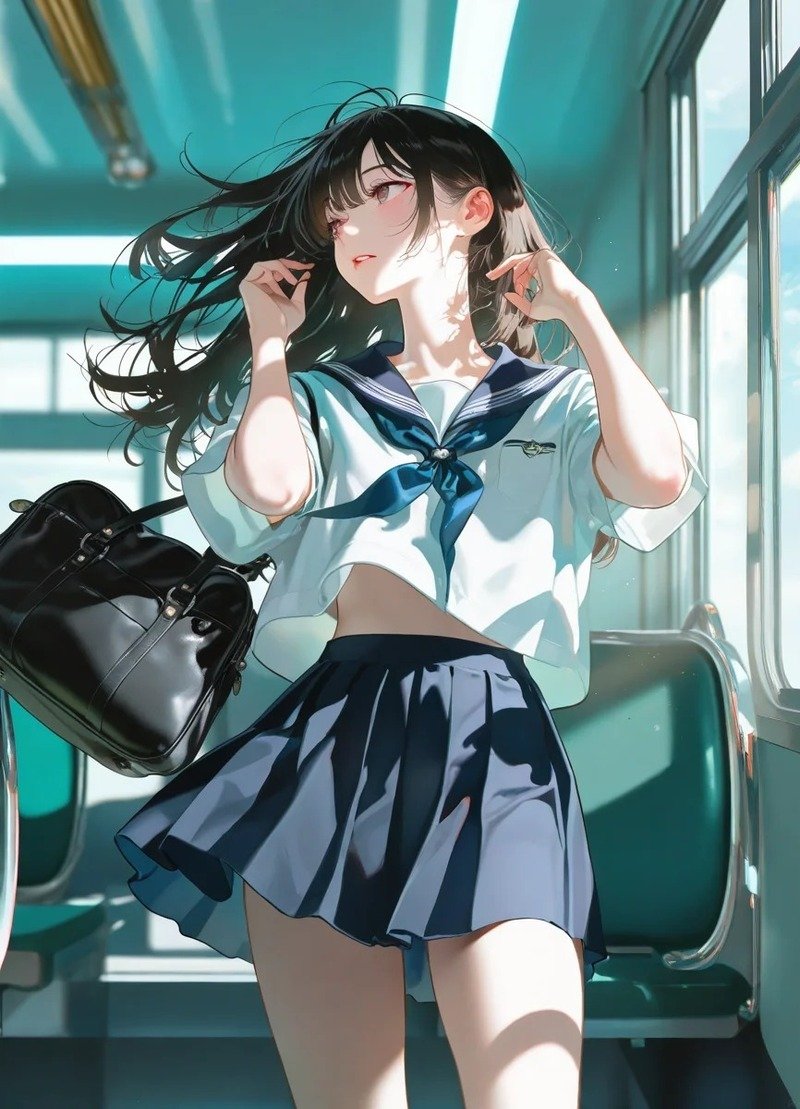 gái anime mặc váy ngắn 13