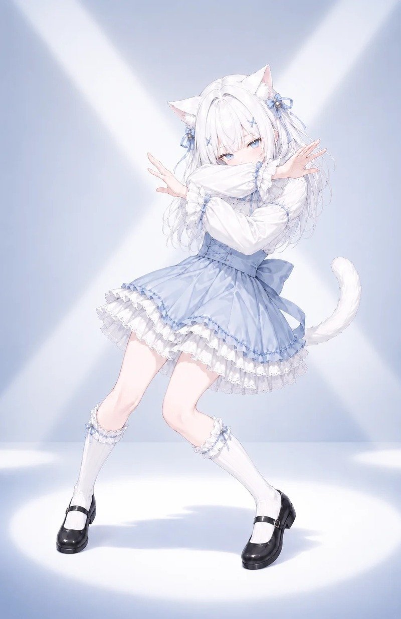 gái anime mặc váy ngắn 14