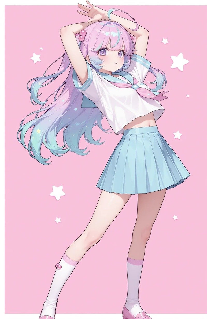 gái anime mặc váy ngắn 16