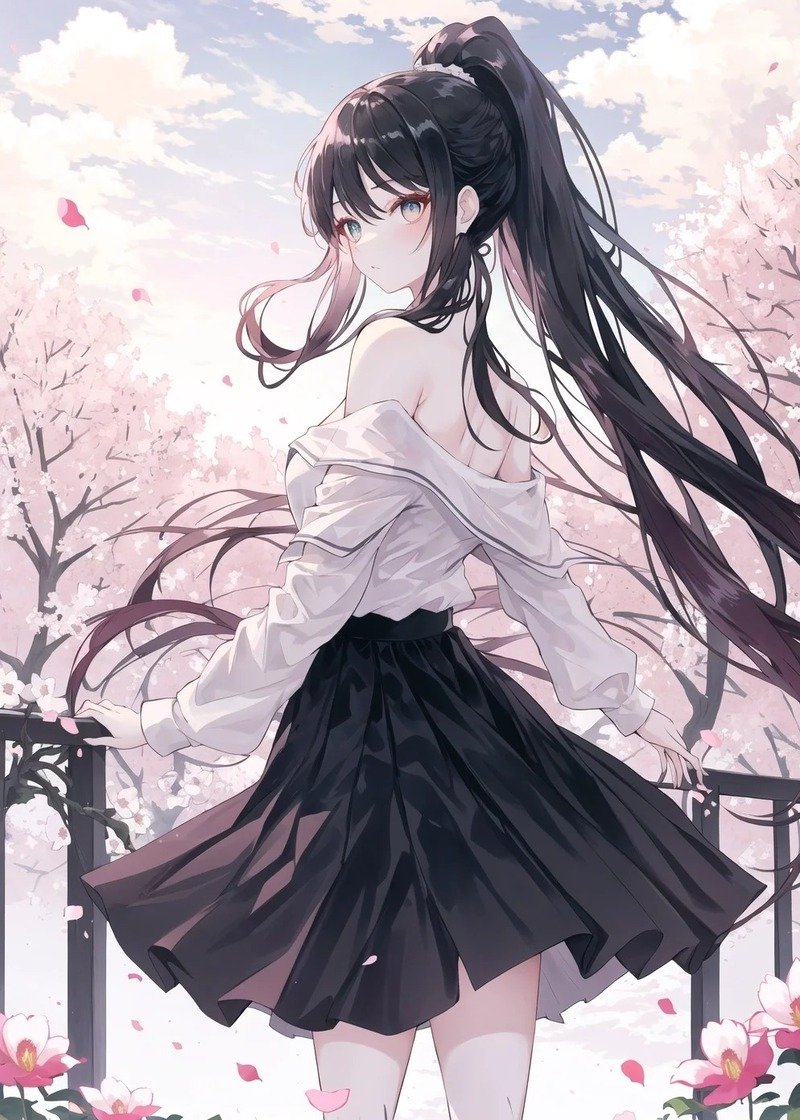 gái anime mặc váy ngắn 2