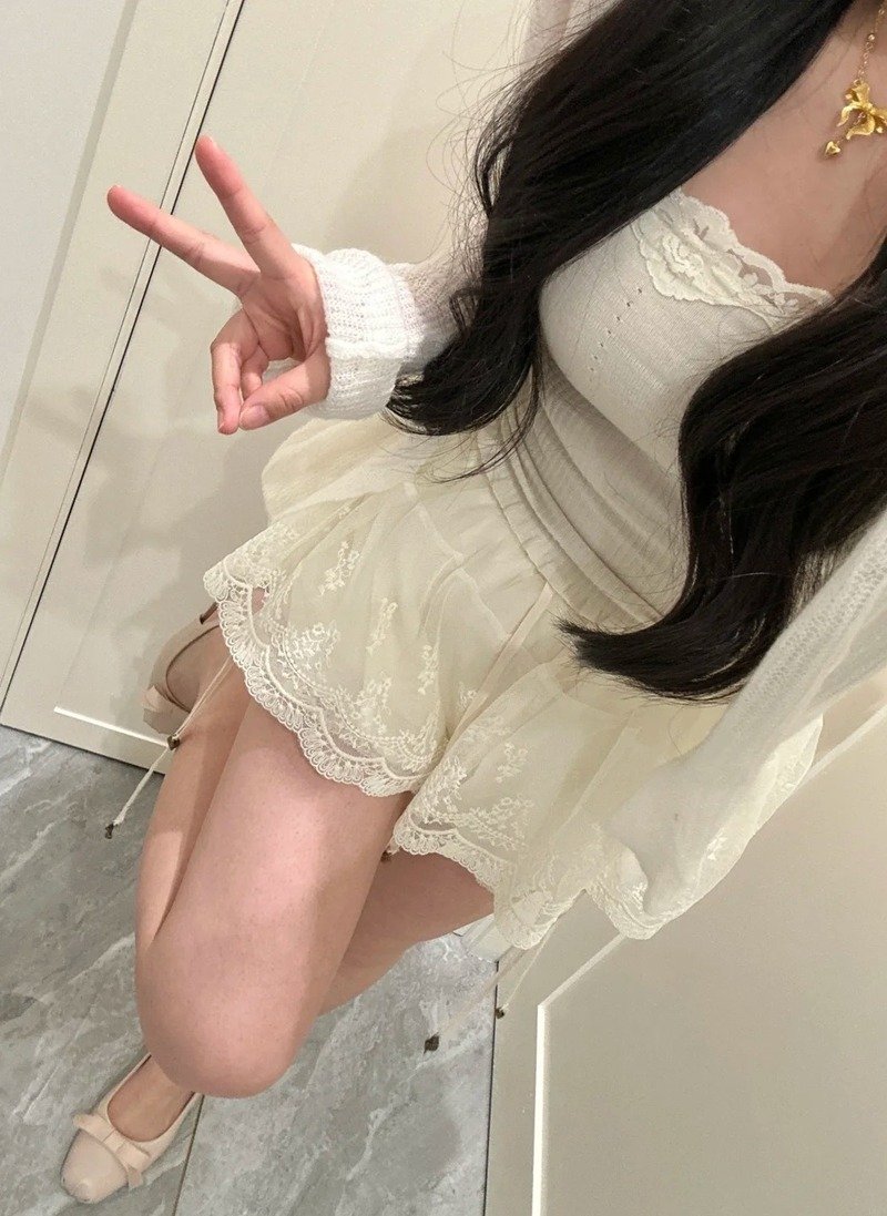 gái xinh mặc đồ ren 12