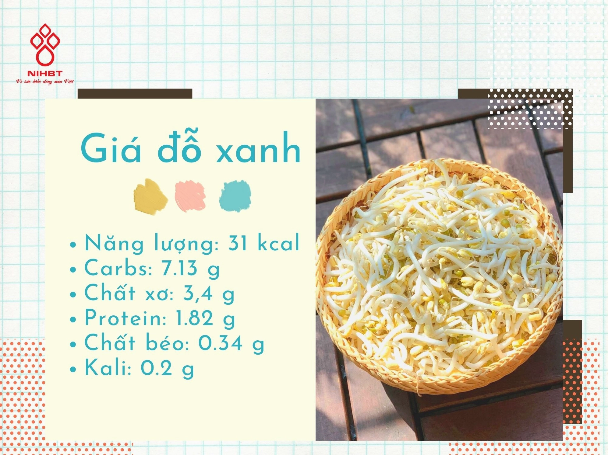 Giá đỗ xanh hỗ trợ giảm mỡ máu cao