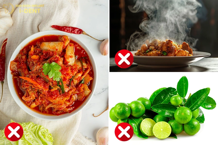 Hạn chế tối đa các món cay, quá nóng.
