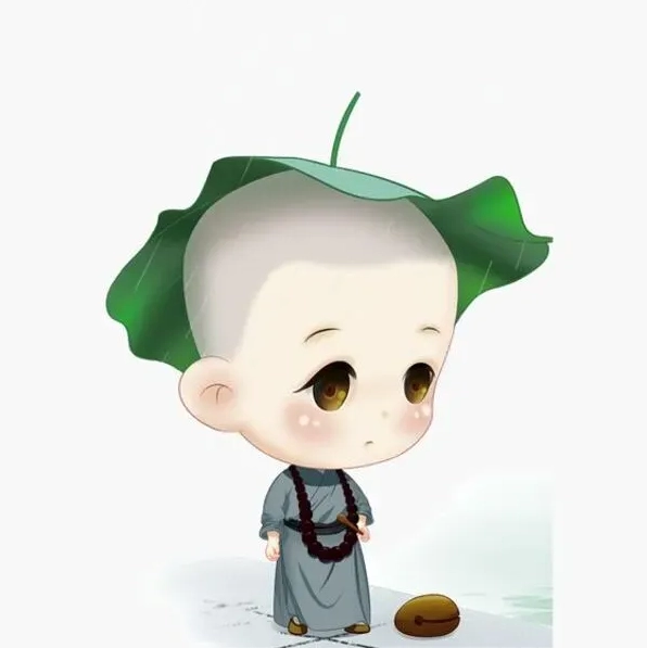Hình ảnh chú tiểu dễ thương, mang đến không gian sống thanh thản